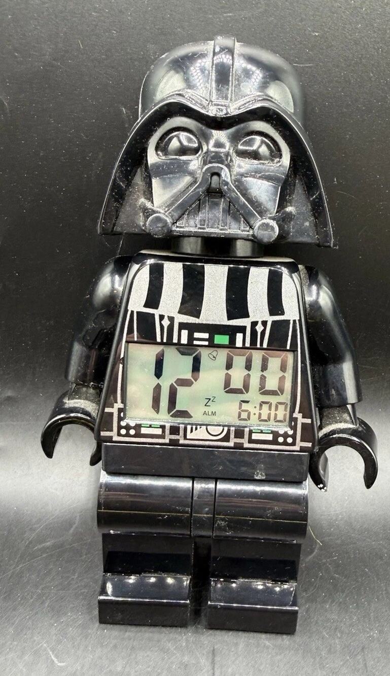 Lego Star Wars 9" Minifigure Darth Vader Poseable Alarm Clock WORKS GREAT!!